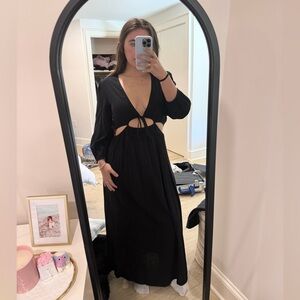 Charlie Holiday NWT Black Cutout Maxi Dress - S